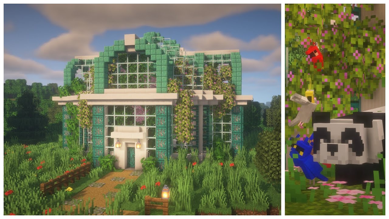 Minecraft | How to Build a Panda House - Panda Enclosure Tutorial