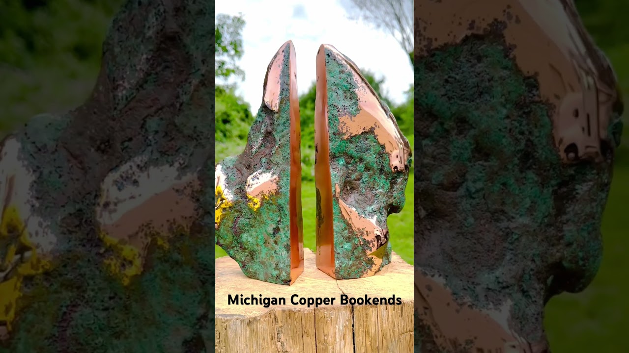 Michigan Copper Bookends. #michigan #copper #minerals