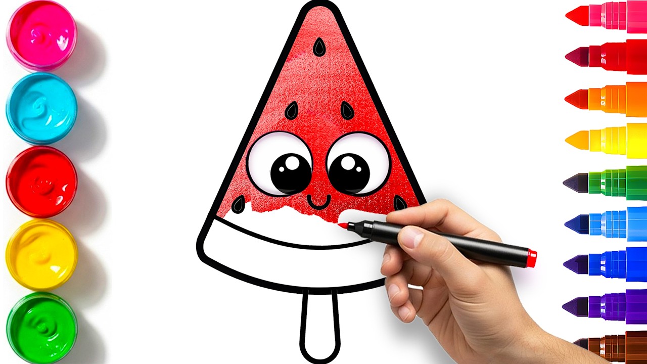 How to Draw Ice Creams for Kids and Toddlers | Easy and Funny Drawing & Coloring | Learn Colors