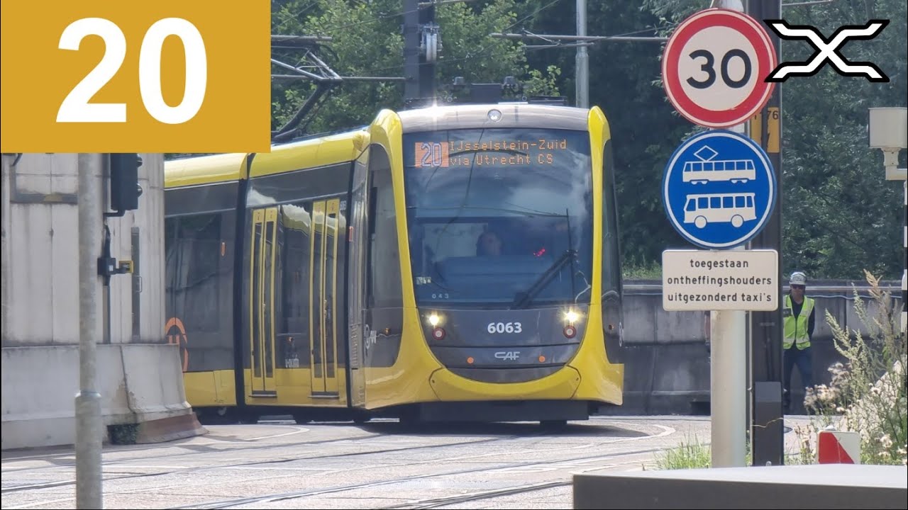 🚊 U-OV Utrecht Tramlijn 20 Cabinerit Nieuwegein-Zuid - P+R Science Park | CAF Urbos 100 2022