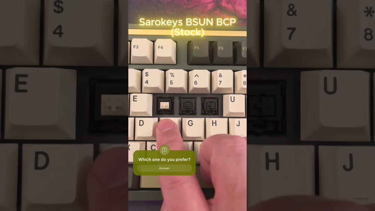 BCP vs Hyperglide vs MX2A 1-Key Sound Test