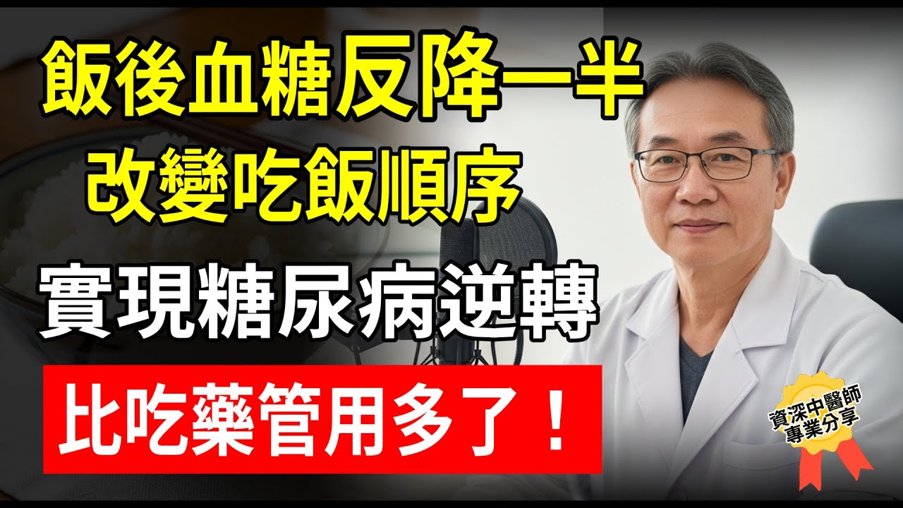 血糖的元兇不是米飯？40年退休醫師揭秘：你每天都在犯的「致命錯誤」！
