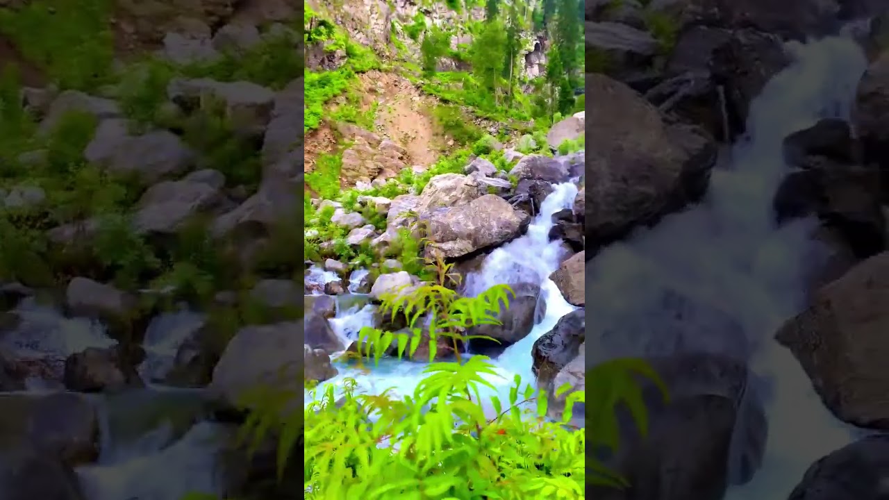 Hill Top Waterfall In Swat Valley | #shorts #pakistan