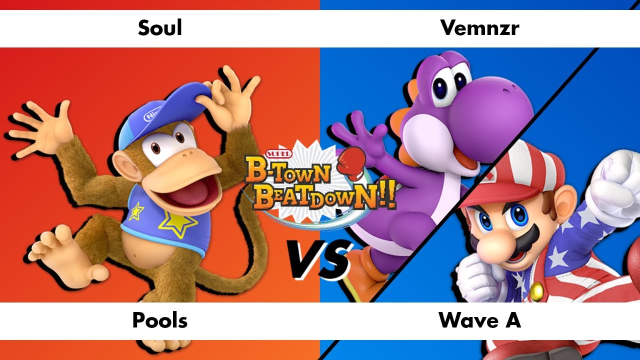 Super B-Town Beatdown 27 Pools: Soul (Diddy Kong) vs Vemnzr (Yoshi/Mario)