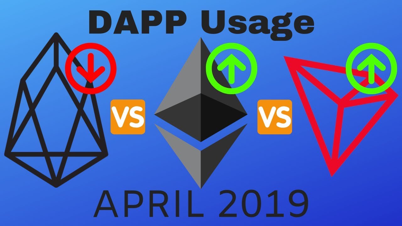 EOS vs TRX vs ETH DAPP Usage April 2019