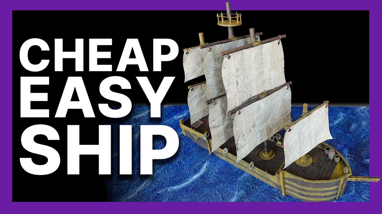 🚢 How to Make a MINIATURE SHIP for DnD and Tabletop games