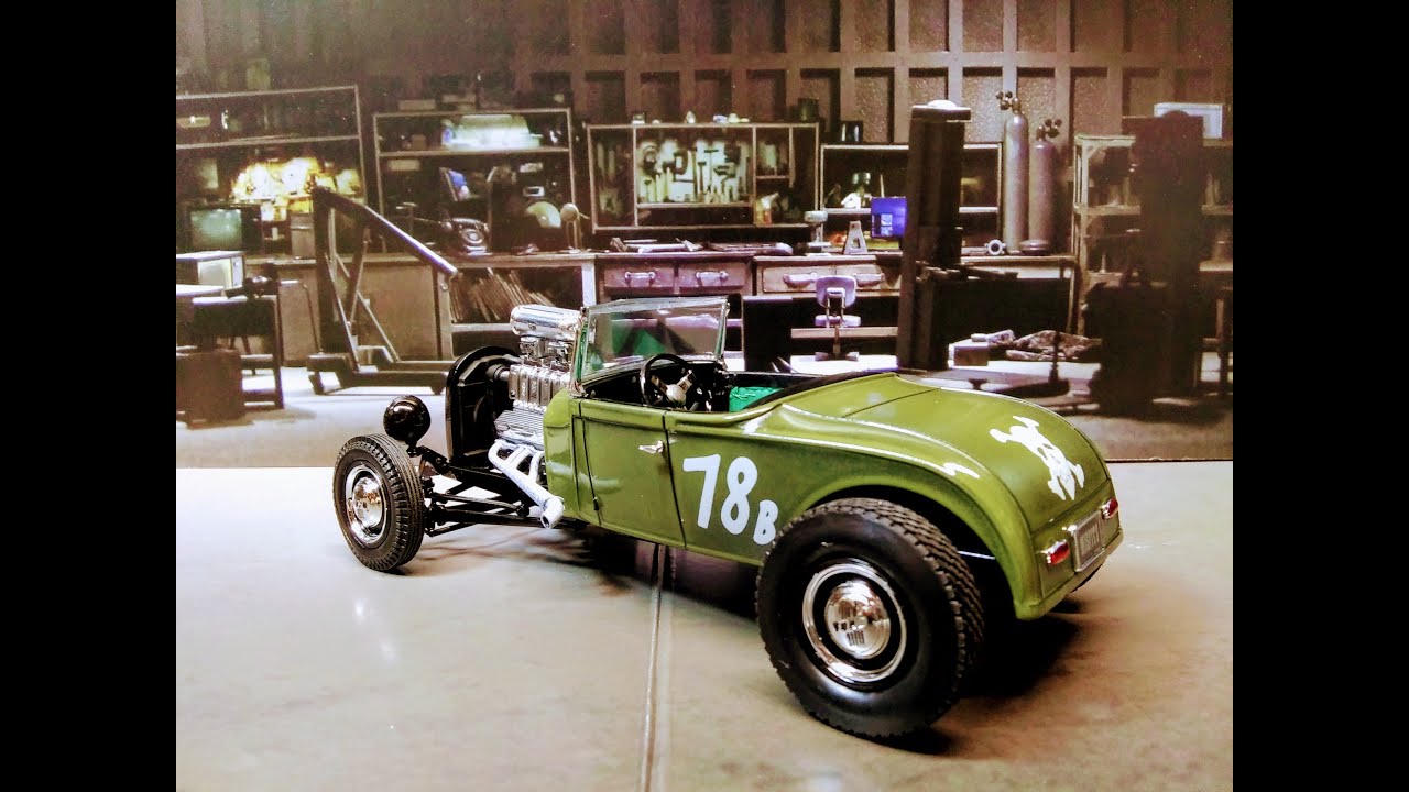 Обзор сборки набора для сборки модели Ford Model A Roadster Rat Rod 2n1 в масштабе 1/25 Revell 85...