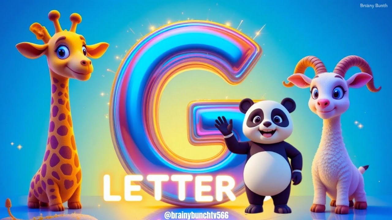 Letter G Song with Panda Pogo 🐼🔤 | Giraffe, Goat & Gift | Phonics for Kids | Brainy Bunch TV566