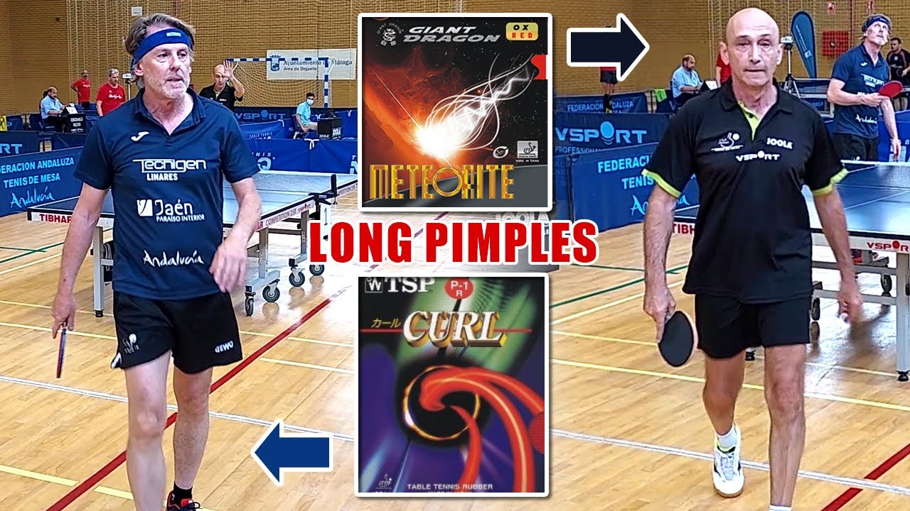 LONG PIMPLES METEORITE vs TSP CURL P1. EDUARDO PEREZ vs PEPE ROBLES. TABLE TENNIS. TENIS DE MESA