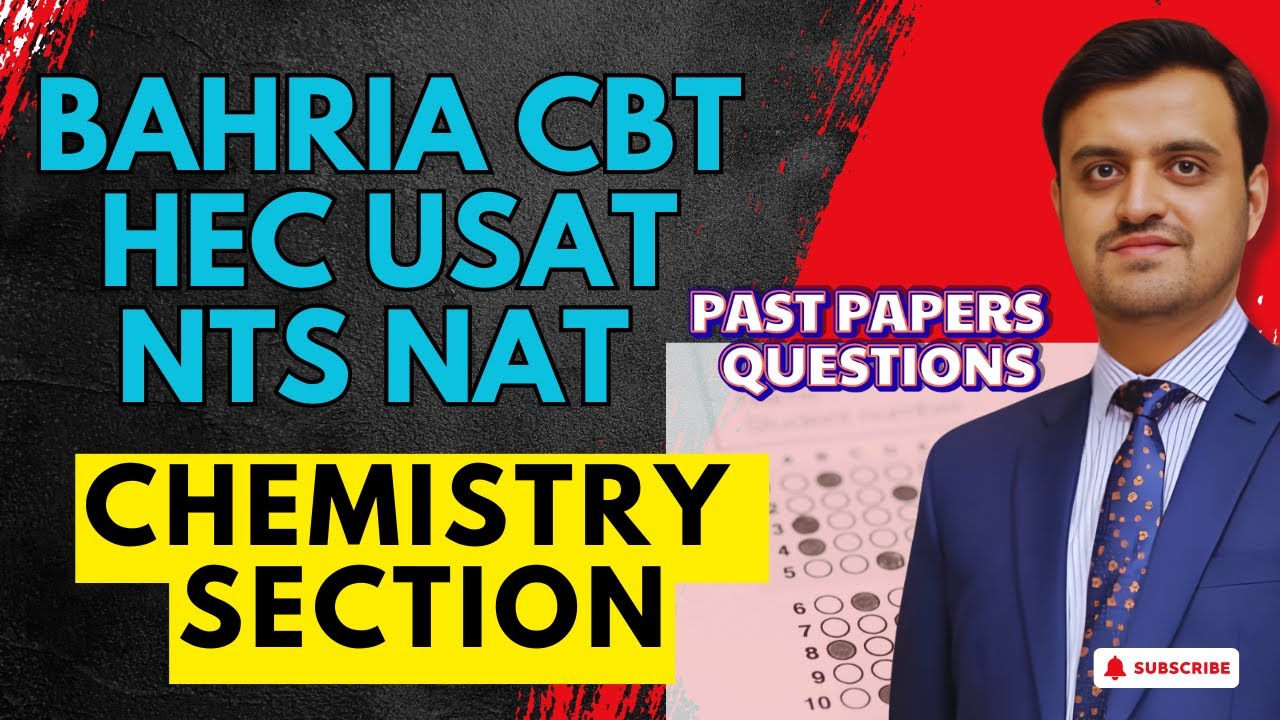 BAHRIA CBT | NTS NAT | AIR CBT | HEC USAT | Chemistry Section Preparation | Past Papers MCQs Solved