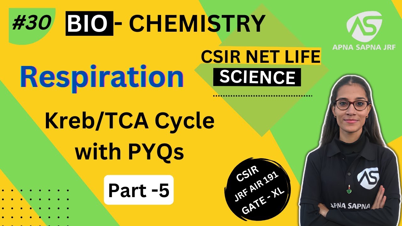 Respiration || Biochemistry | CSIR-NET Lifescience | #apnasapnajrf