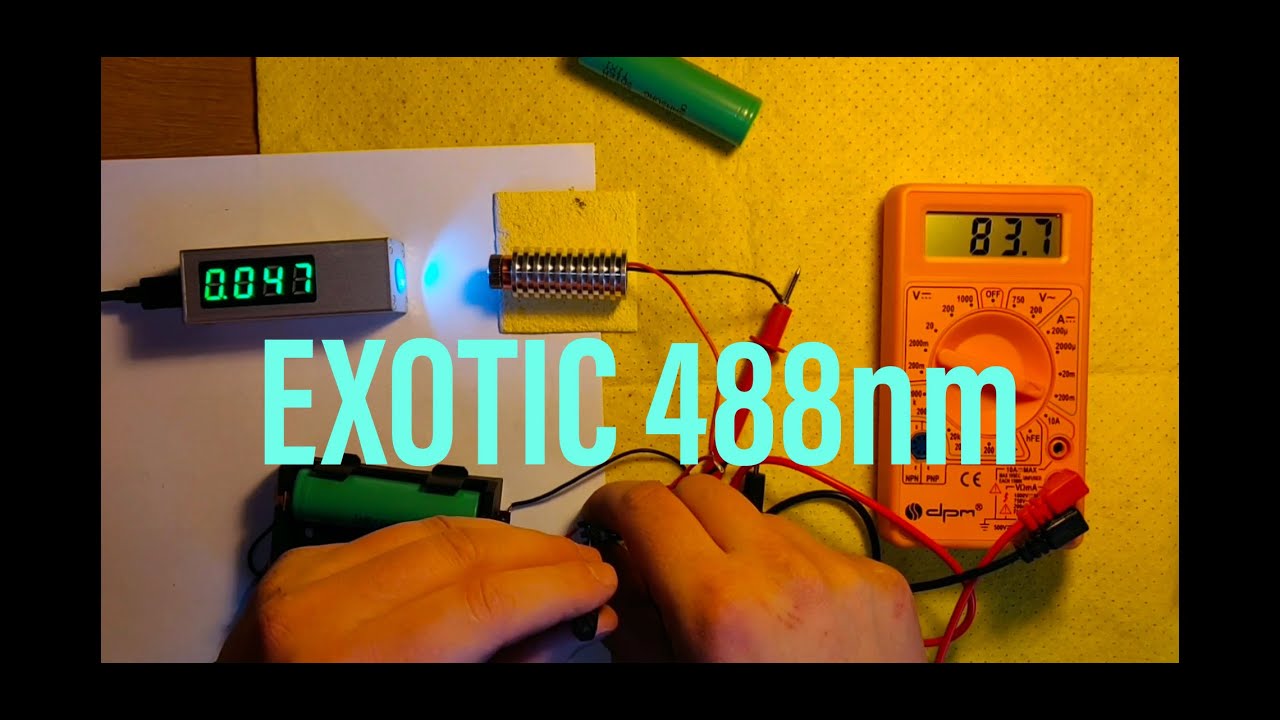 488nm EXOTIC COLOR LASER BUILD + LPM TEST / budowa lasera egzotycznego koloru 488nm