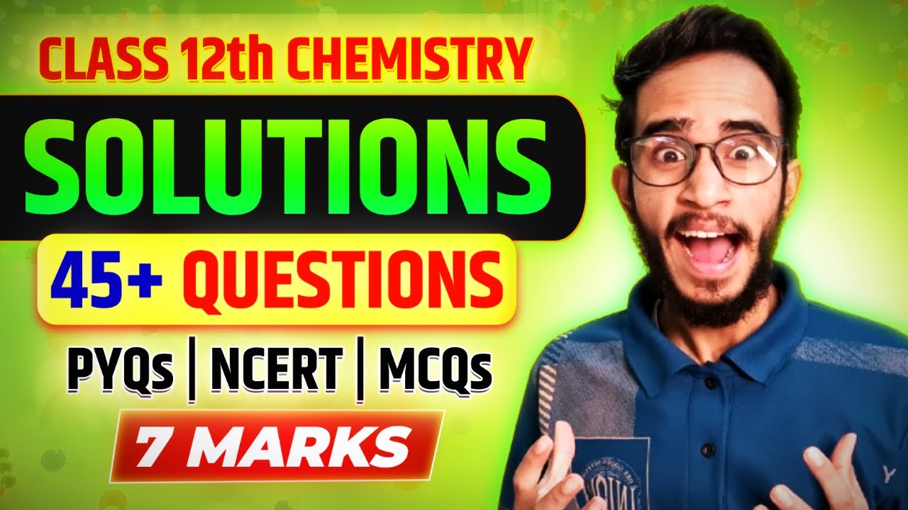 Solutions Class 12th Most Important PYQs For Boards 2026 || Chemistry Class 12 Important Questions