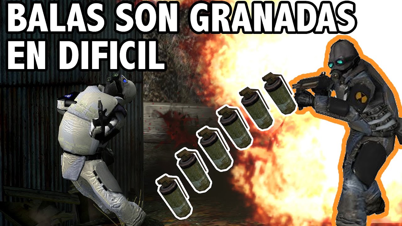 Half-Life 2 PERO LOS ENEMIGOS DISPARAN GRANADAS EN VEZ DE BALAS EN DIFICIL💀 Thanks to Pinsplash | #1