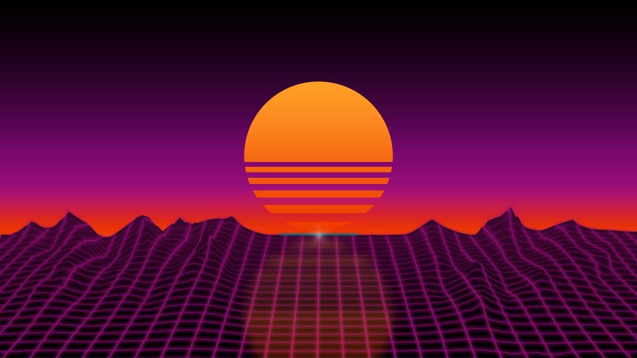 Outrun Sun and Grid (Includes PSD) Photoshop Tutorial