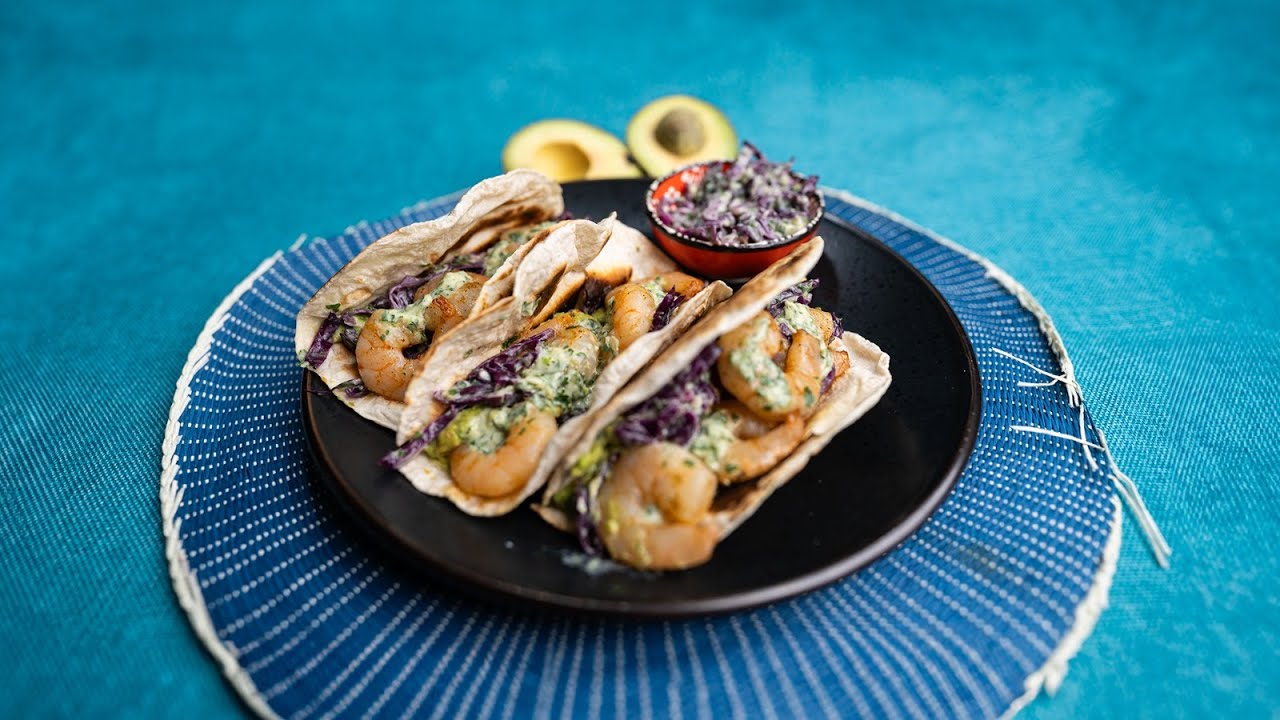 Fajitas de Camarones con Salsa de Cilantro 🌮🦐 Chilote Cocina 🍻
