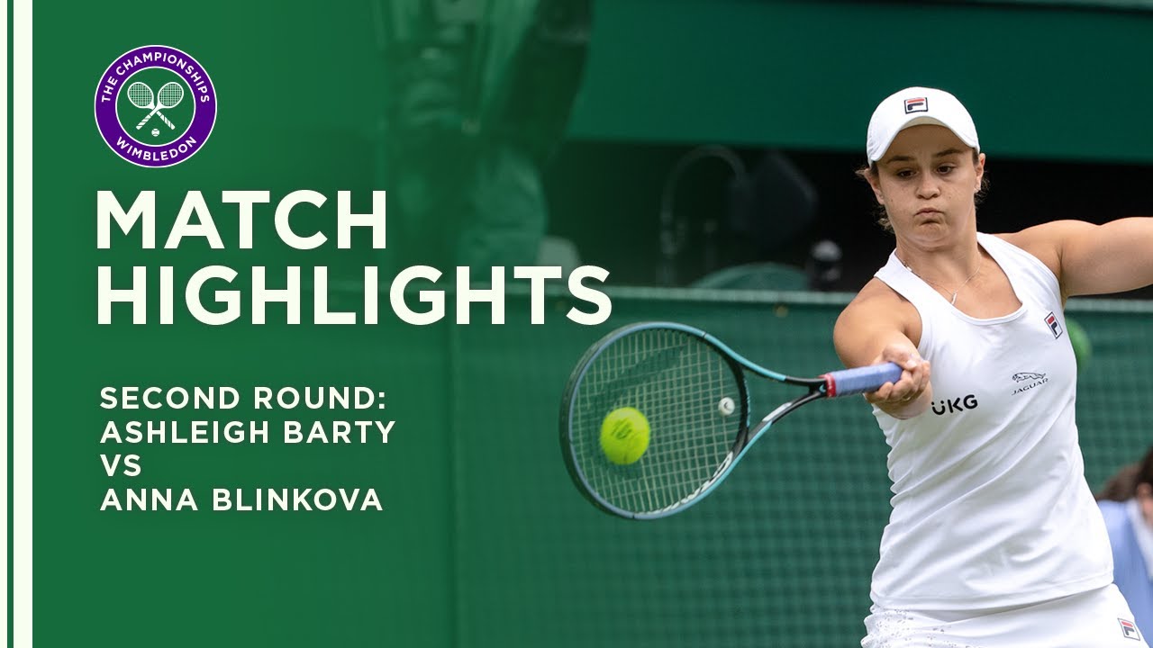 Ashleigh Barty vs Anna Blinkova | Second Round Highlights | Wimbledon 2021