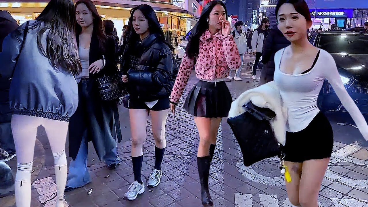 [4K SEOUL KOREA 😎😎😎] 토요일 밤에 활기가 넘치는 강남 클럽 거리를 함께 걸으실래요? 🔥🔥🔥🔥🔥 # 강남 # 서울 # 한국