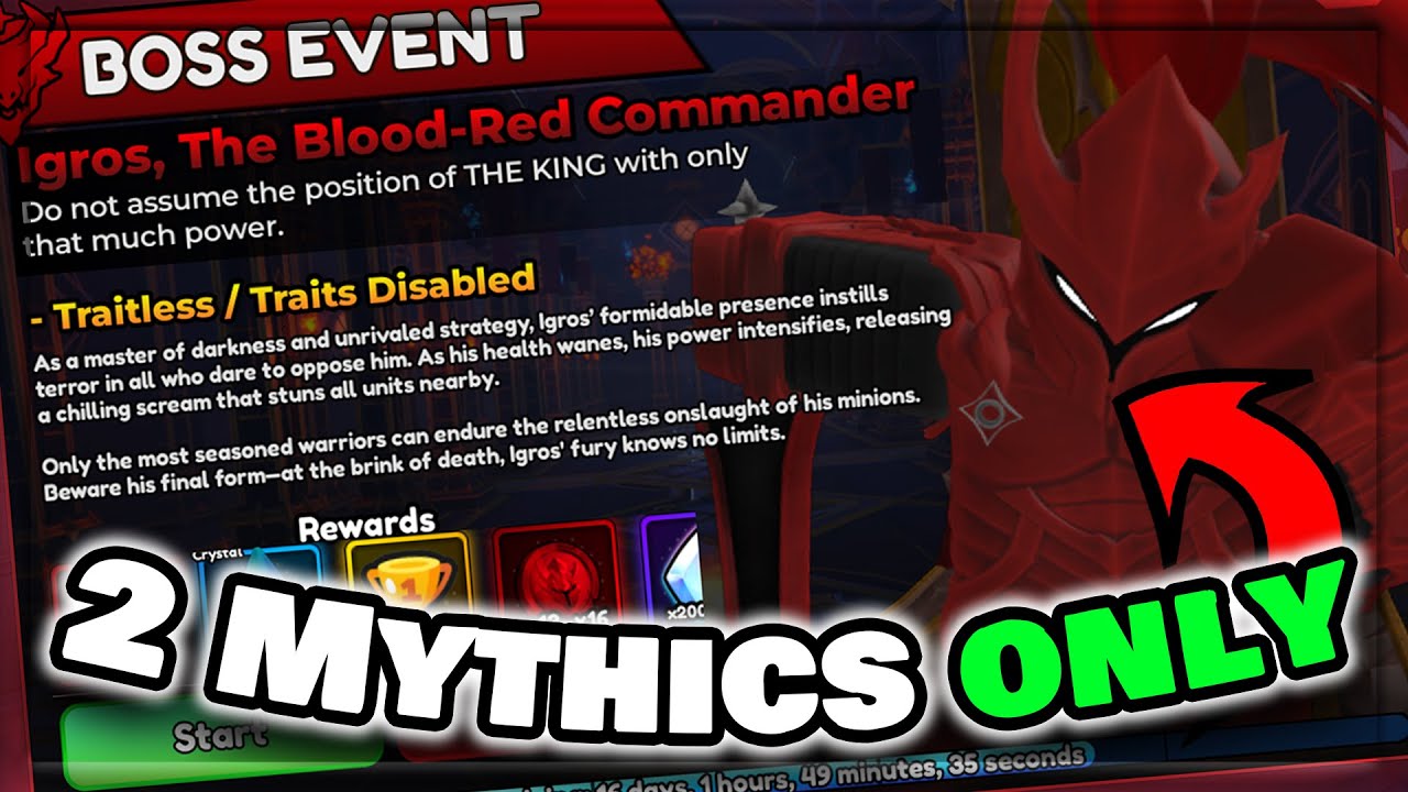 (NO IGRIS/SJW) Beat the *NEW BOSS EVENT* with 2 MYTHICS ONLY!! | Anime Vanguards