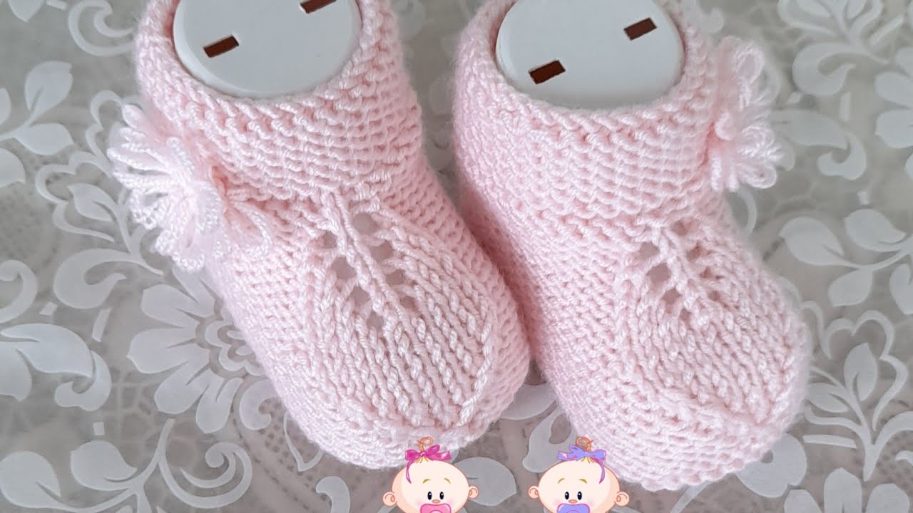 #yaprakmodeli #bebekpatiği  ❤Yaprak Modelli Bebek Patigi Yapimi 0-6 Ay🌿🌿