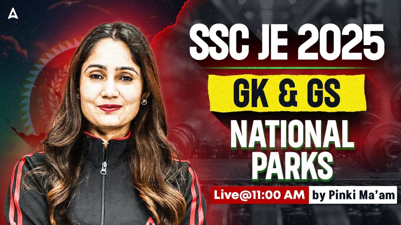 SSC JE 2025 | SSC JE GK GS Classes 📘 National Parks 🏛️ | By Pinki Ma'am 🎓