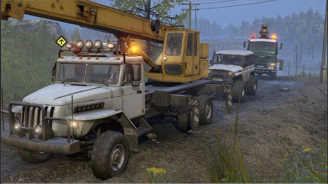 SnowRunner PC - 4 Man ONLINE Convoy! Cranes/Mini Tanks/Towing/CATS/ & MUD Lots of MUD!!