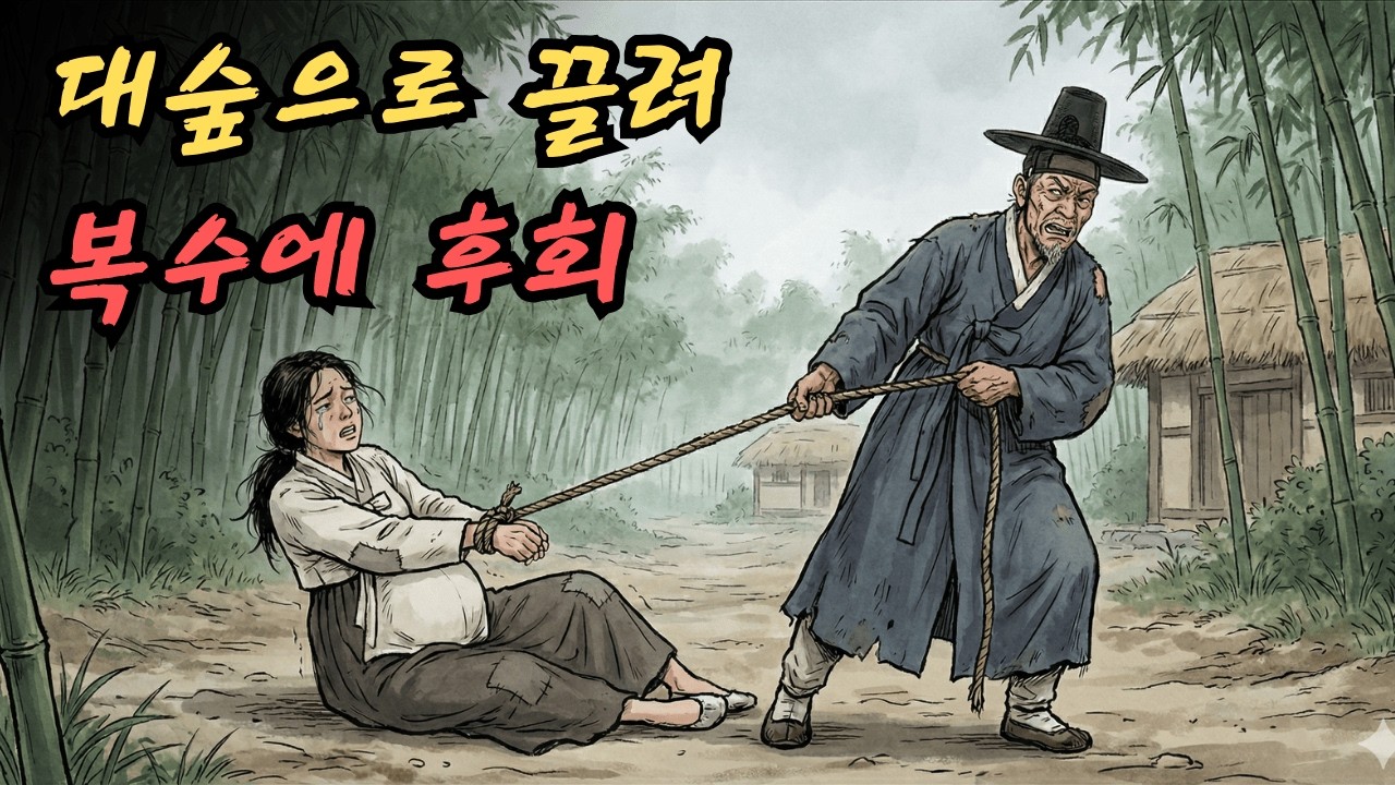 시아버지는 임신한 며느리를 대나무 숲으로 끌고 갔다. 10년 후, 며느리의 복수로 시아버지는 자신의 행동을 후회하게 되었다. | 민담 | 전설 | 설화 | 옛날이야기