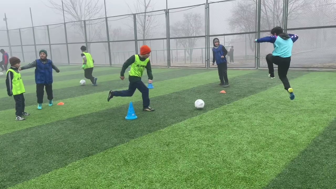 Step by step passing and shooting drill