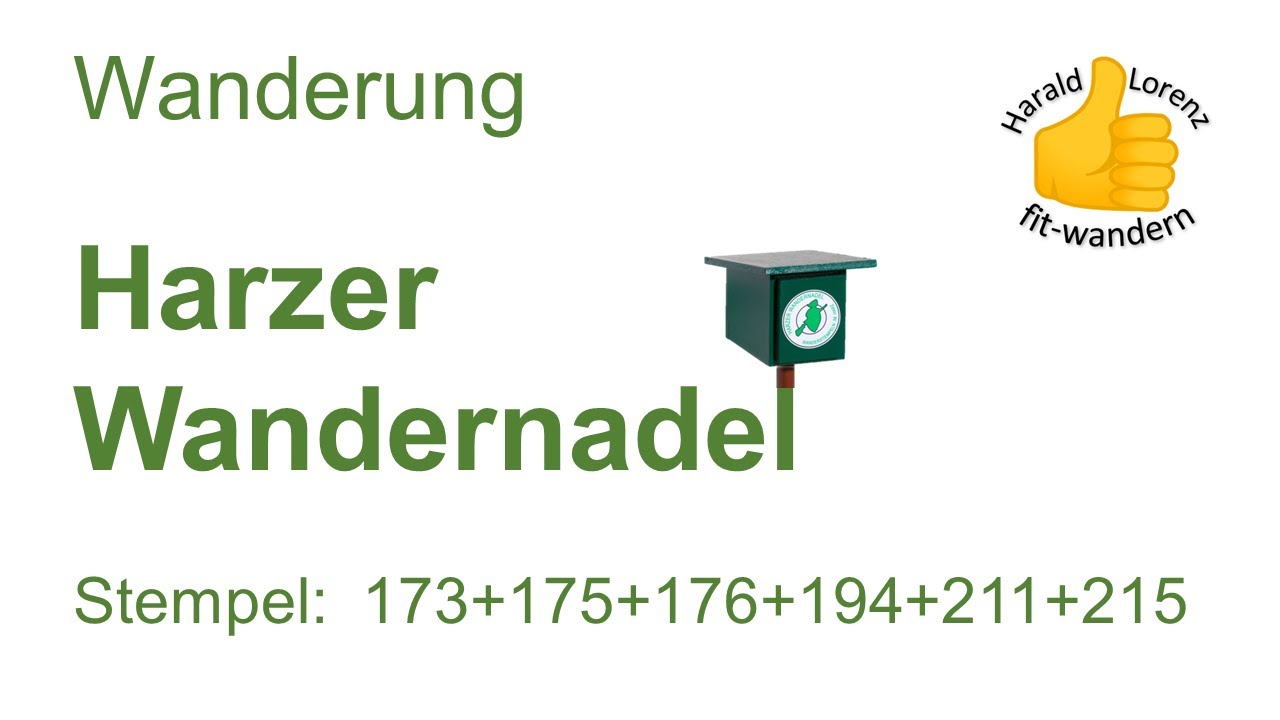 Harzer Wandernadel: Stempel 173, 175, 176, 194, 211 und 215