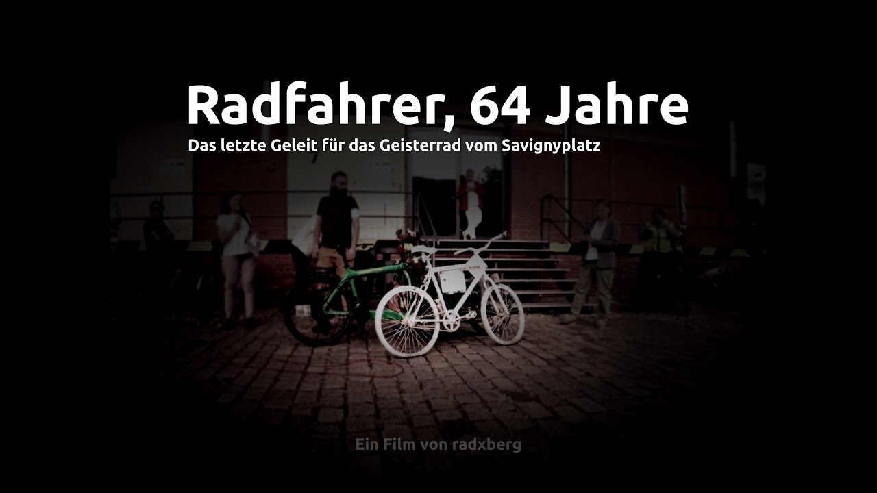 Radfahrer, 64 Jahre - das letzte Geleit für das Geisterrad vom Savignyplatz