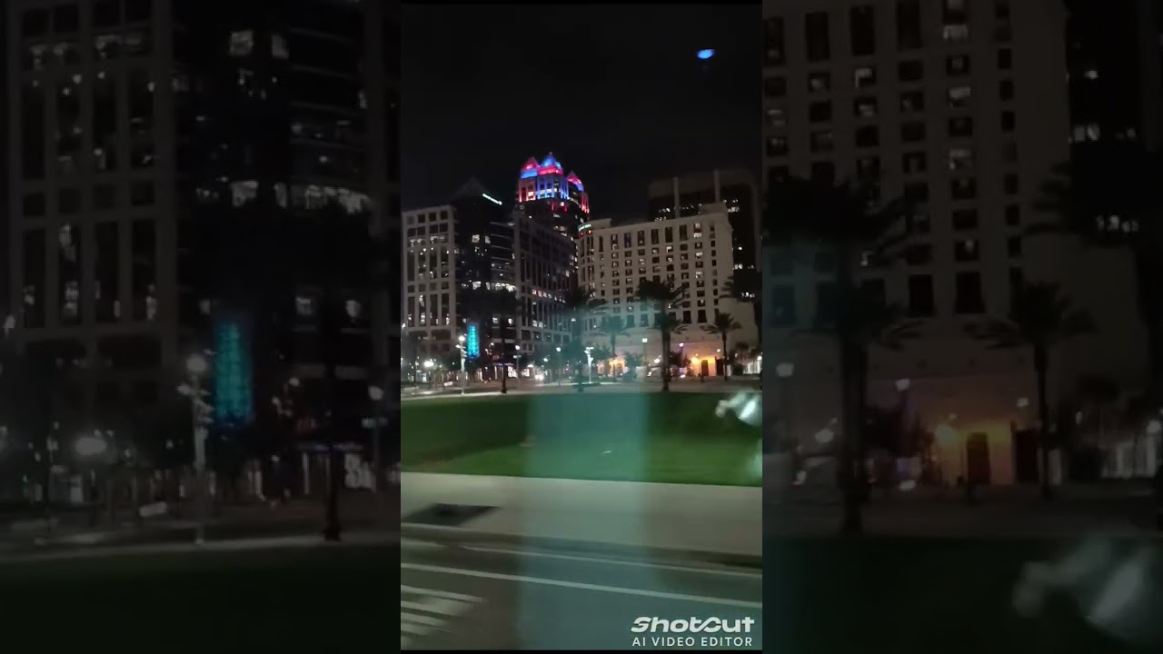 ORLANDO Downtown - People stayed at their homes..  Impact of landfall of  HURRICANE 