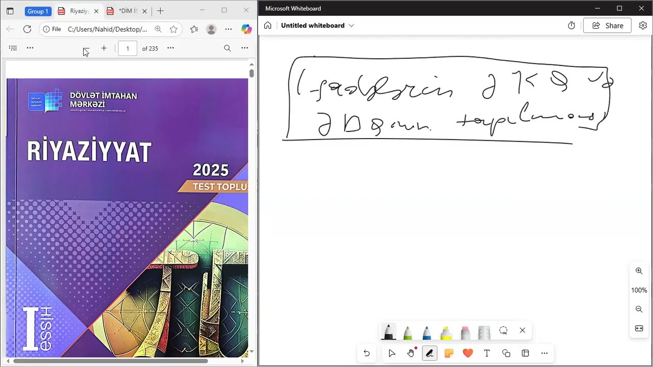 İfadələrin ən kiçik və ən böyük qiymətlərinin tapılması. RİYAZİYYAT TEST TOPLUSU 2025