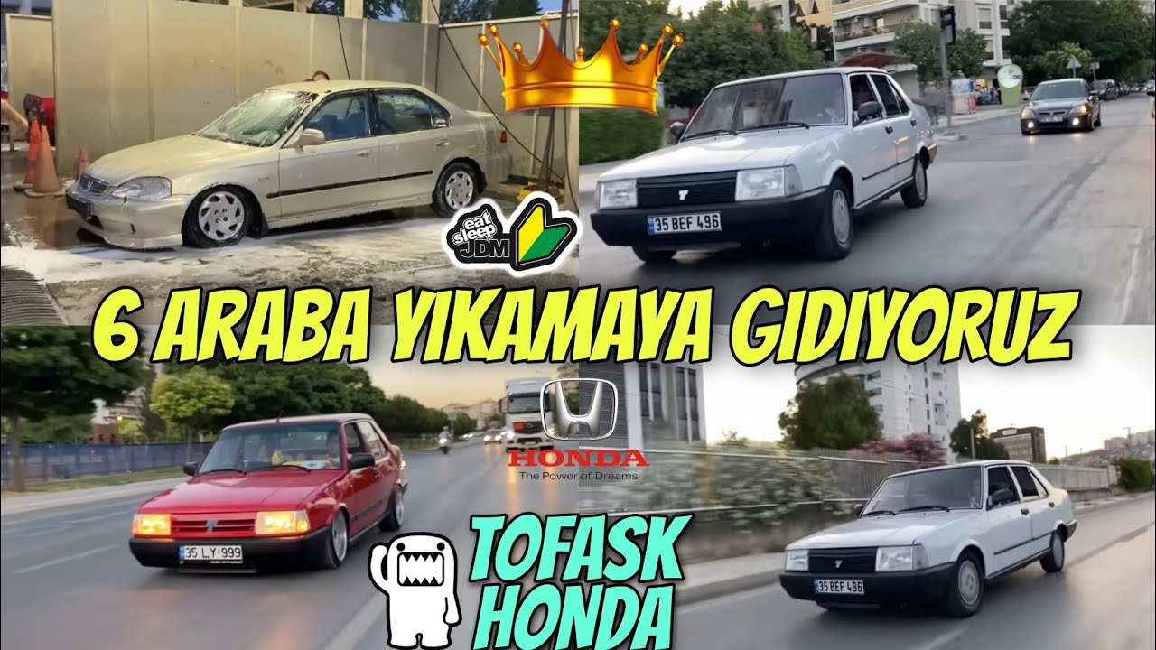 6 ARABA YIKAMAYA GİDİYORUZ EFSANE VLOG BASIK ARACLAR #izmir #berkcakmak #honda #tofas #