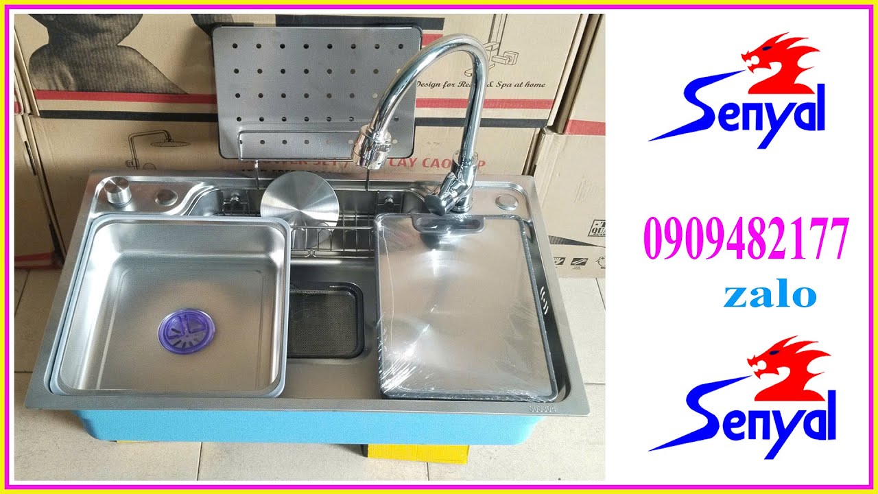 Chậu rửa chén 1 hộc vân tổ ong 78 x48 cm | Bồn rửa bát 1 ngăn - Thiết bị vệ sinh  Senyal Việt Nam