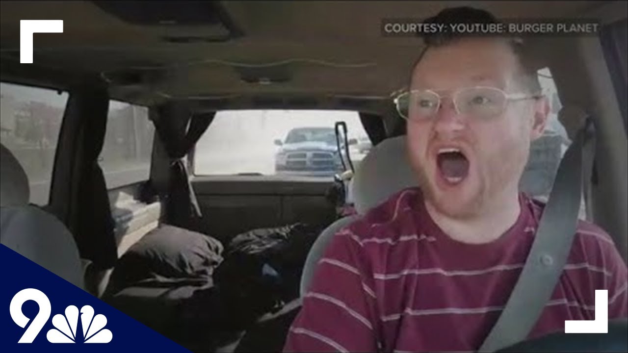 Man catches truck barreling down highway, fiery crash on live stream