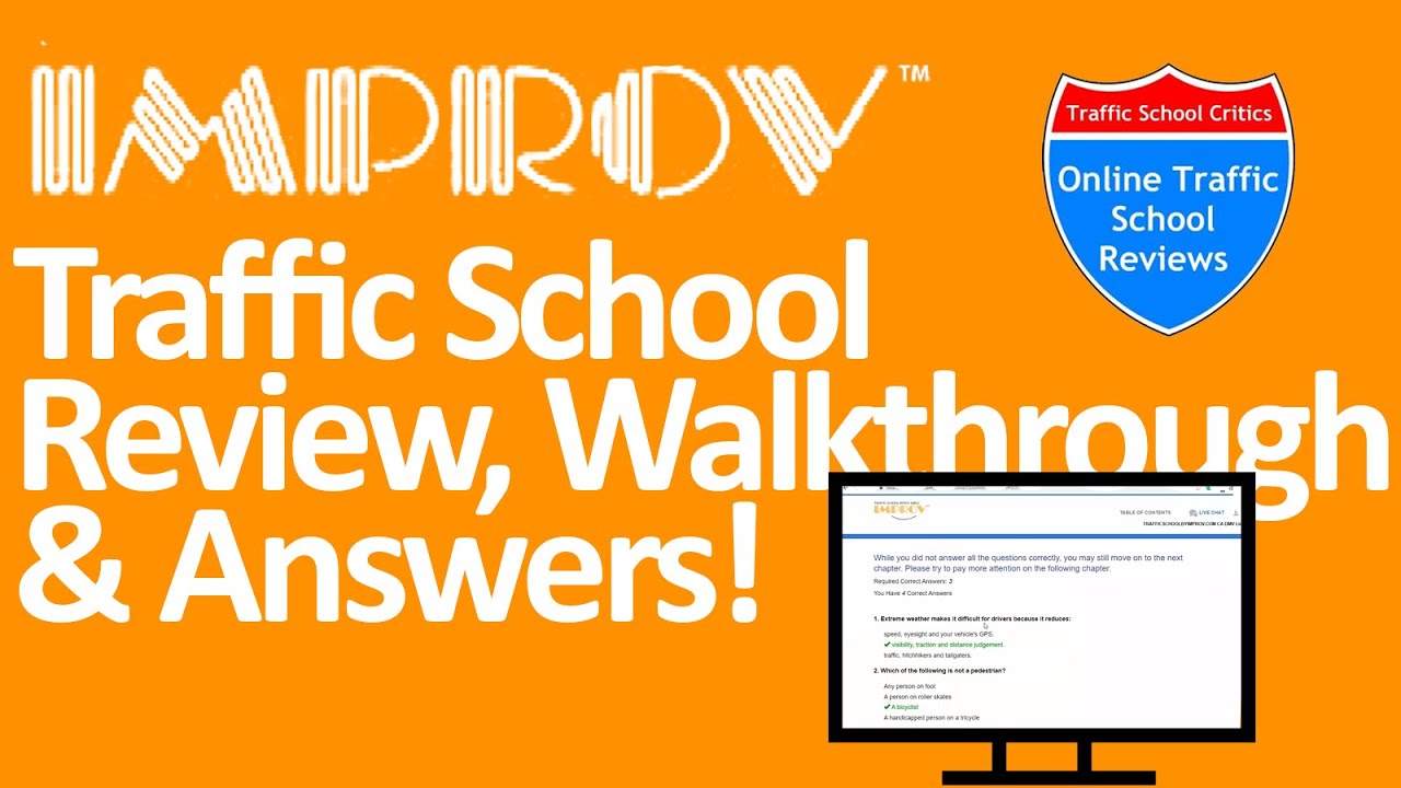 Improv Traffic School Review, Walkthrough, and Exam Answers!