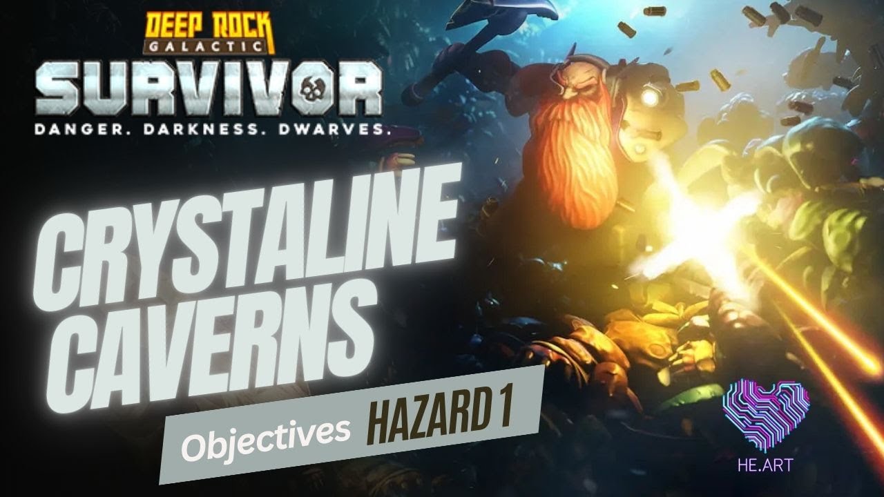 Deep Rock Galactic: Survivors - Crystaline Caverns Objectives (Hazard 1)