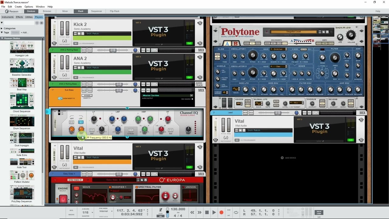 Reason DAW Tutorial - Distortion and Sub bass to the rescue!