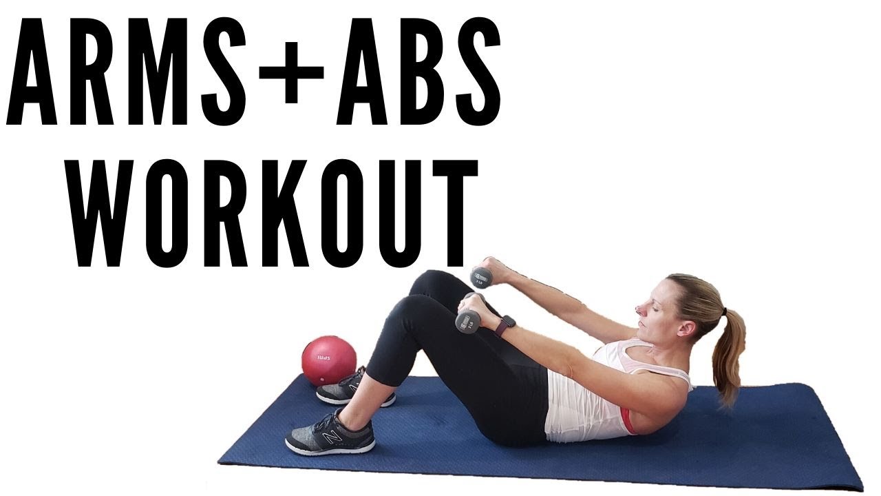 ARMS & ABS WORKOUT (with Mini Ball, Gliders, & Weights) ***FULL 28 MINUTES***