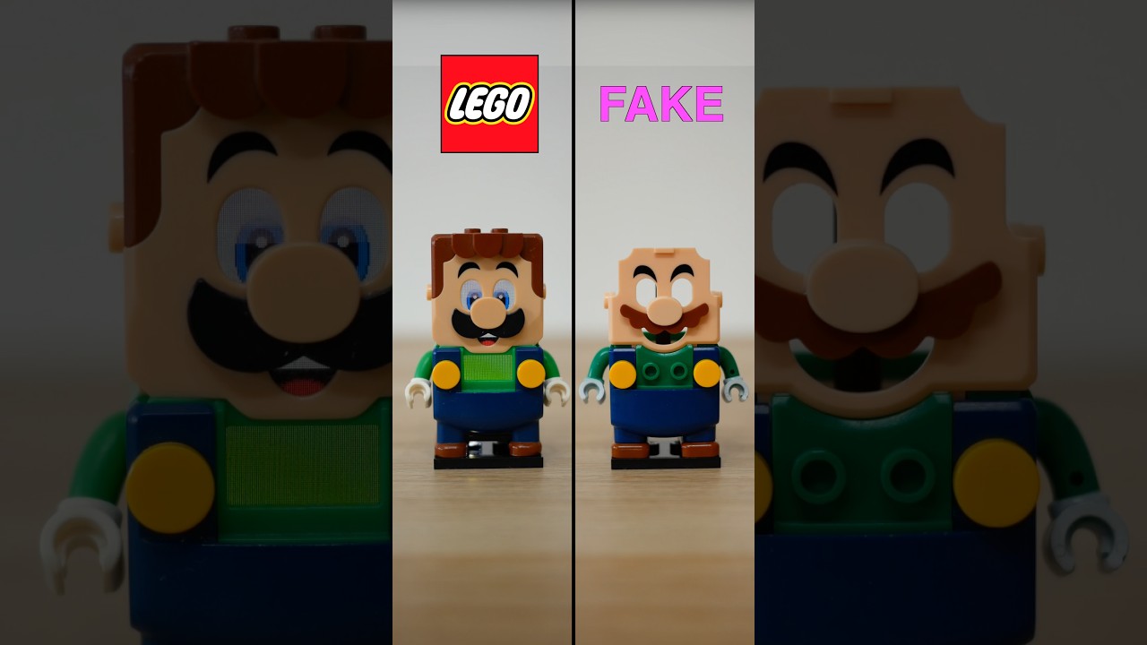 Luigi: LEGO 🆚 Fake #lego #mario #nintendo