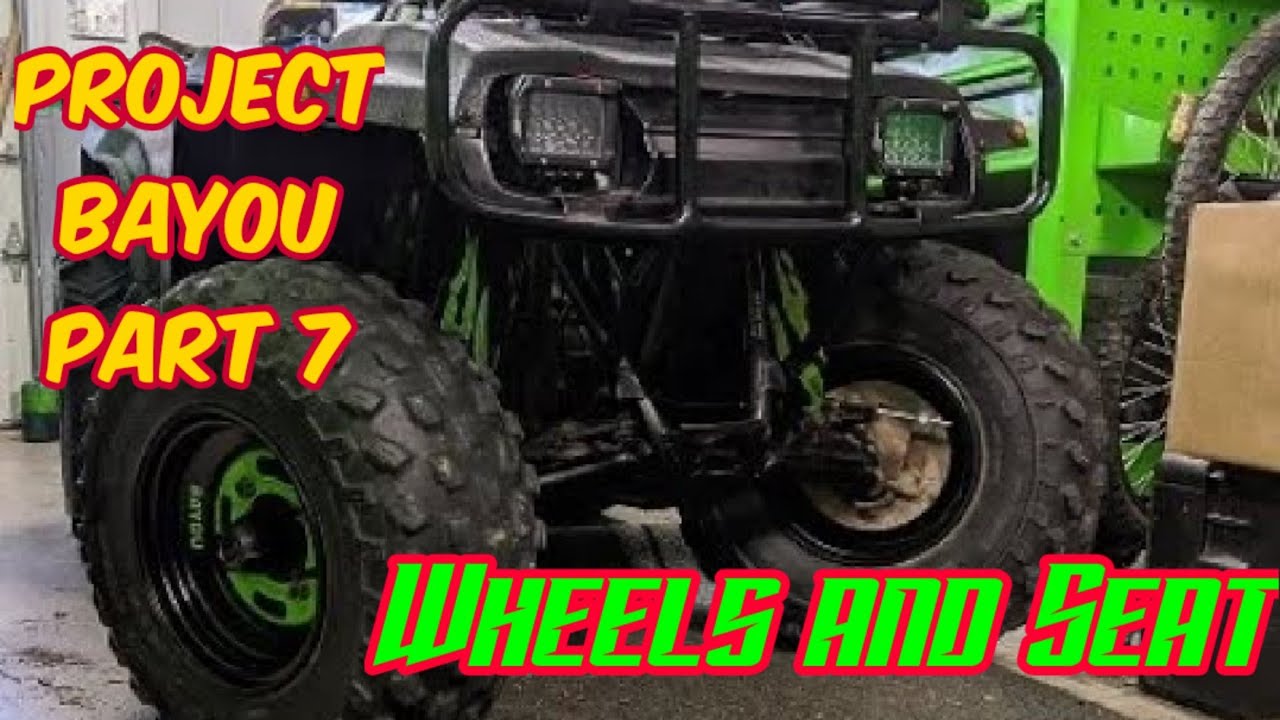 Project 1994 Kawasaki Bayou KLF 220 Part 7 - Wheels and Seat install.