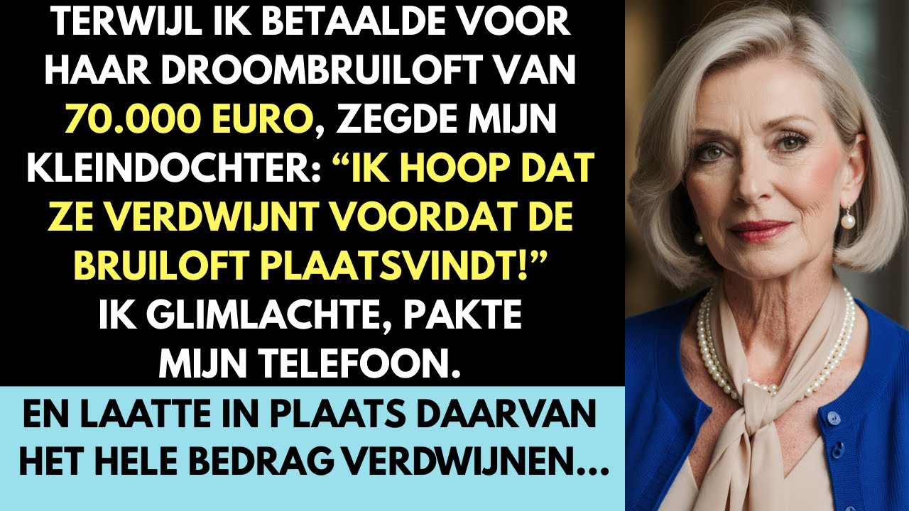 Ik betaalde voor haar droombruiloft, zij wenste dat ik verdween – dus verdween mijn geld ook.