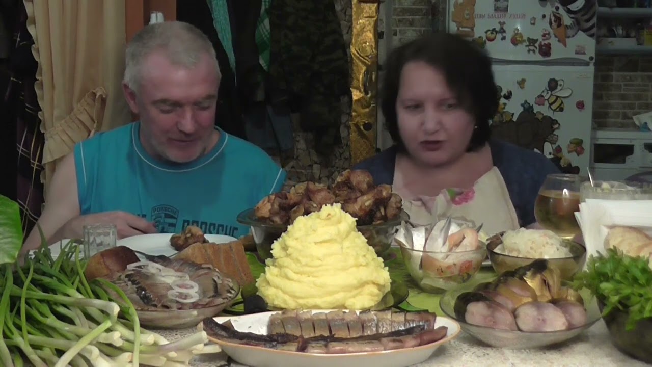 MUKBANG RUSSIA|КАЛЬВАДОС, ШАШЛЫК и КАК ВСЕГДА ПЮРЕ и РЫБА
