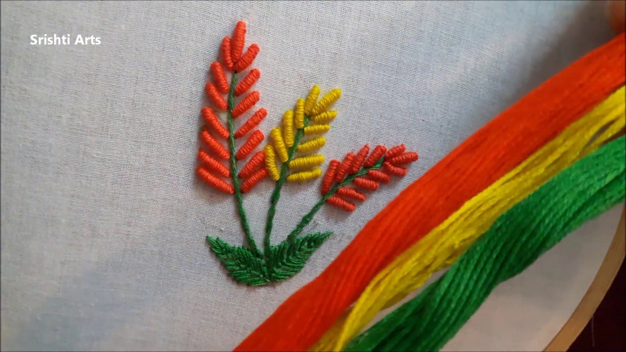 Hand Embroidery Tutorial : Bullion Knot Design