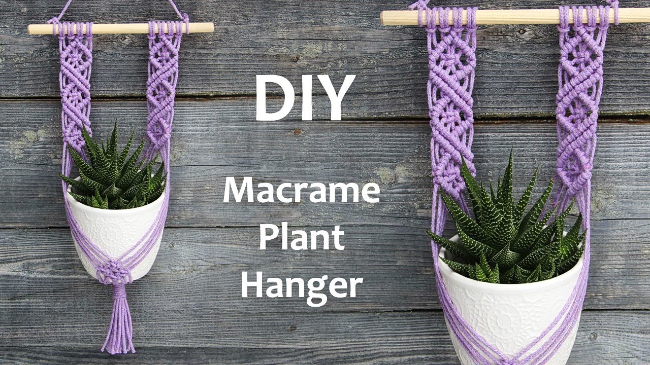 DIY Macrame Plant Hanger Tutorial | DIY Macrame Wall Hanging Tutorial | Макраме Кашпо для Цветов