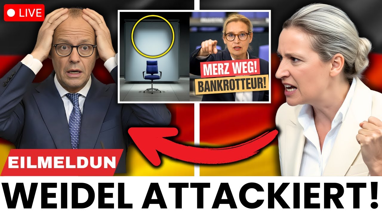 SCHOCK: Merz VERSCHWINDET während Weidels Bankrott-Angriff! – Bundestag ERSTARRT!