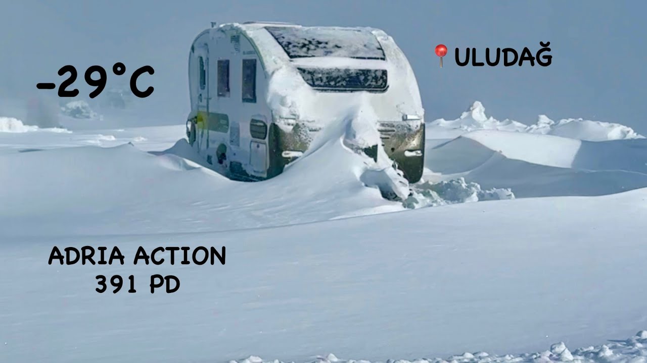 ADRIA ACTION 391 PD & EV KONFORUNDA KIŞ KAMPI & KARAVAN TANITIMI