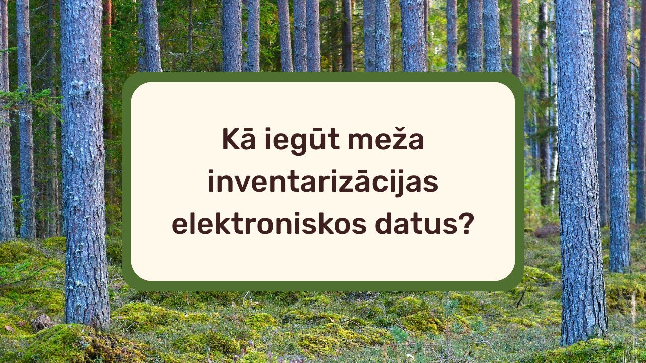 Kā iegūt meža inventarizācijas elektroniskos datus