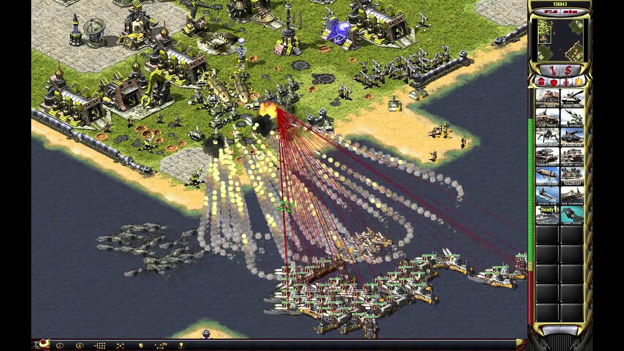 Red Alert 2 Dreadnought attack (sohail VS Dani)