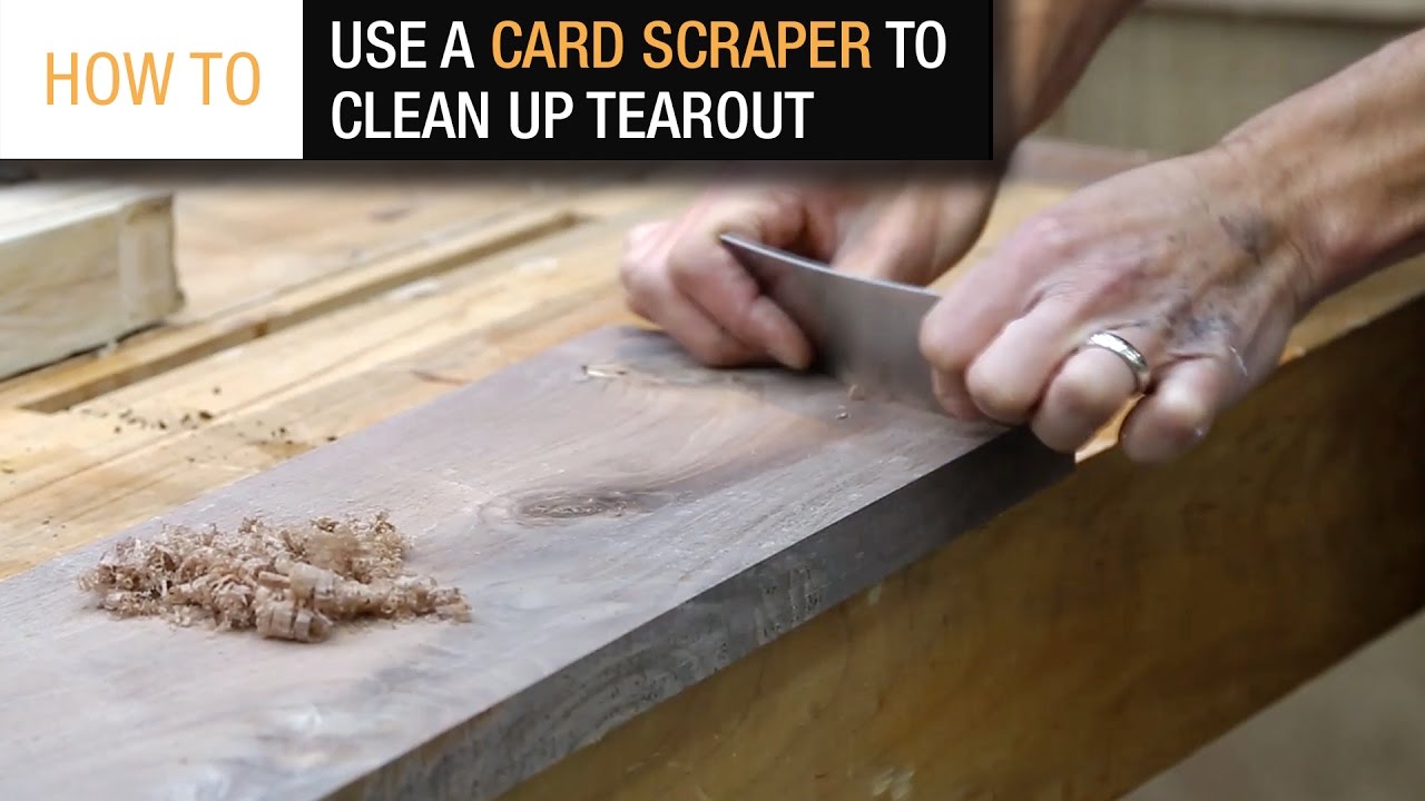 How to use a card scraper to clean up tearout